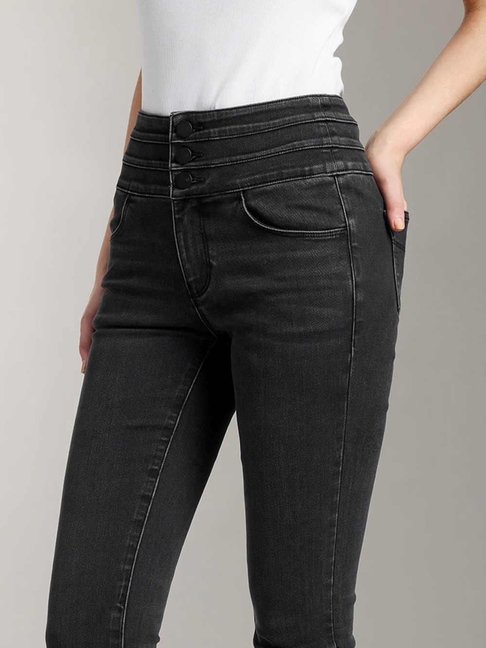 J. brand High-Waist Black Jeans